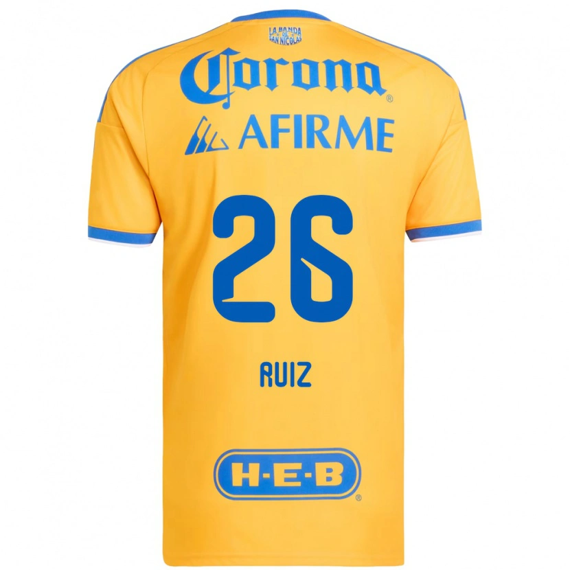 Danxen Homem Camisola Michel Ruiz #26 Amarelo Azul Principal 2026/27 Camisa