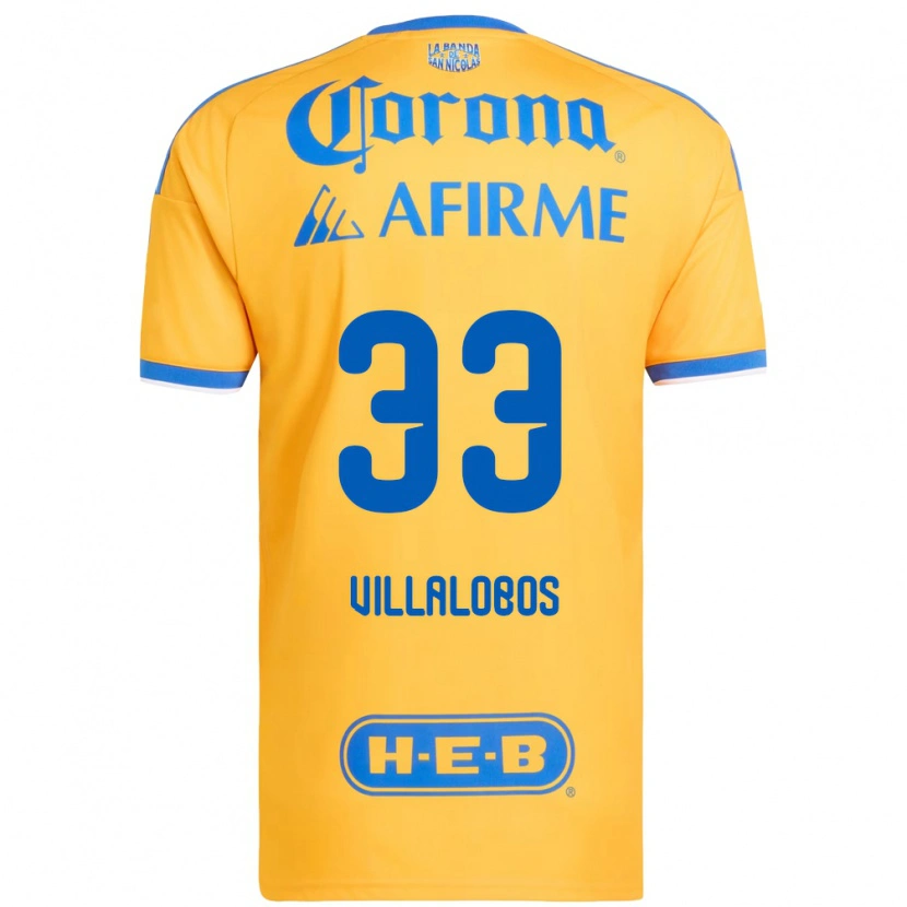 Danxen Homem Camisola Vania Villalobos #33 Amarelo Azul Principal 2026/27 Camisa