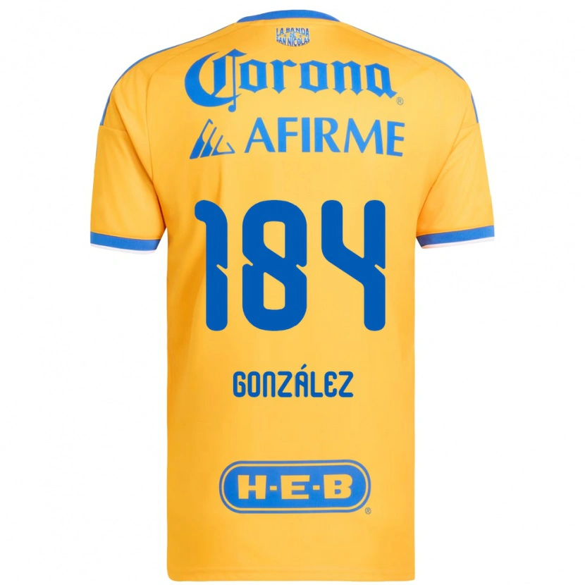 Danxen Homem Camisola Erick González #184 Amarelo Azul Principal 2026/27 Camisa