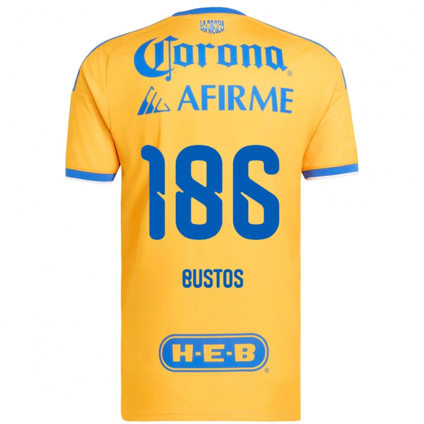 Danxen Homem Camisola Maximiliano Bustos #186 Amarelo Azul Principal 2026/27 Camisa