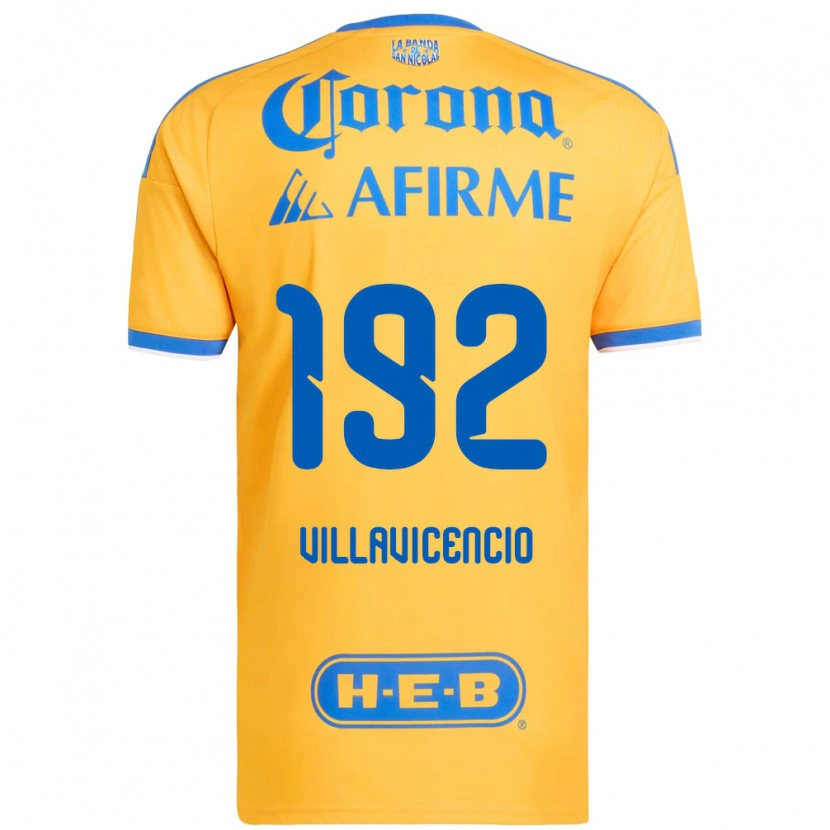 Danxen Homem Camisola Edgar Villavicencio #192 Amarelo Azul Principal 2026/27 Camisa