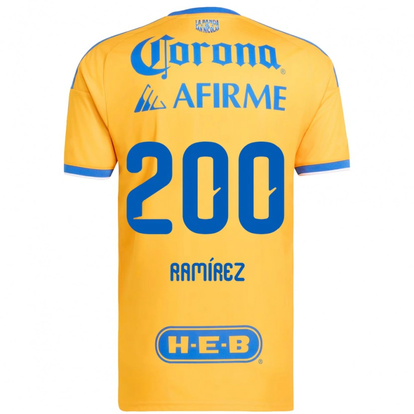 Danxen Homem Camisola Diego Ramírez #200 Amarelo Azul Principal 2026/27 Camisa