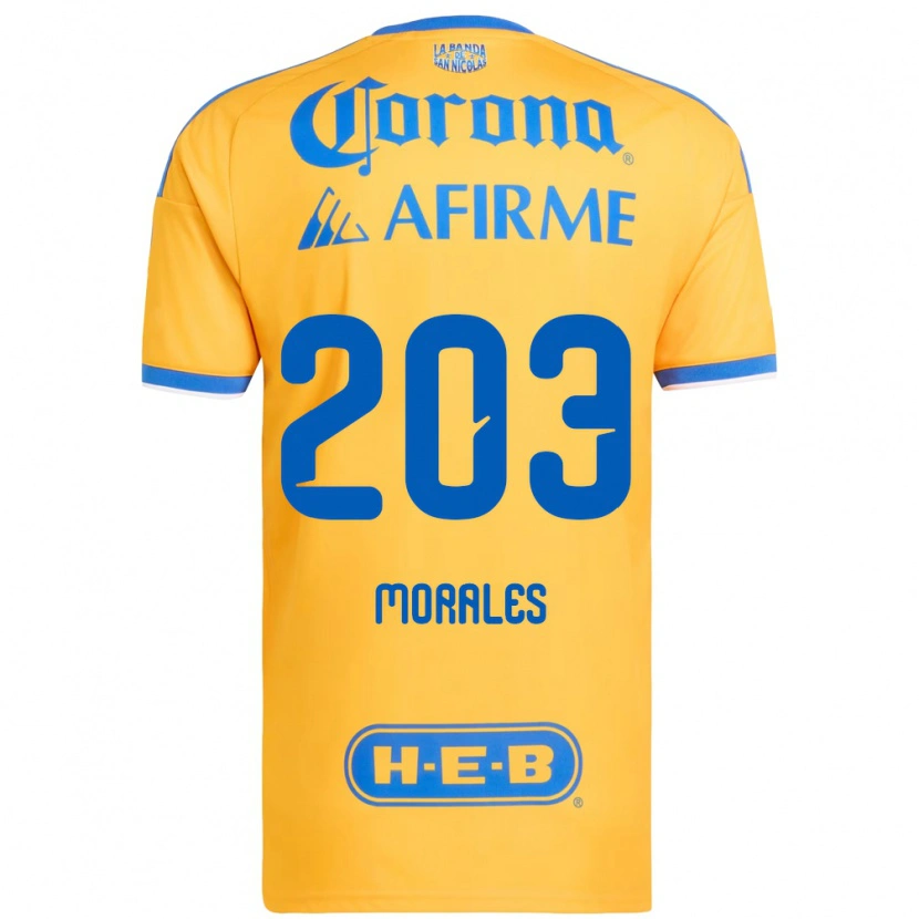 Danxen Homem Camisola Carlos Morales #203 Amarelo Azul Principal 2026/27 Camisa
