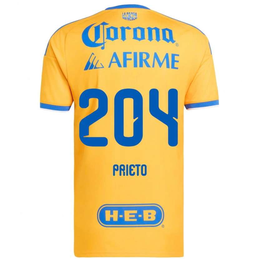 Danxen Homem Camisola Leonel Prieto #204 Amarelo Azul Principal 2026/27 Camisa