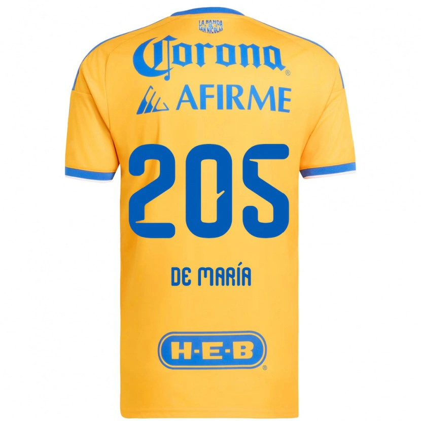 Danxen Homem Camisola Antonio De María Y Campos #205 Amarelo Azul Principal 2026/27 Camisa