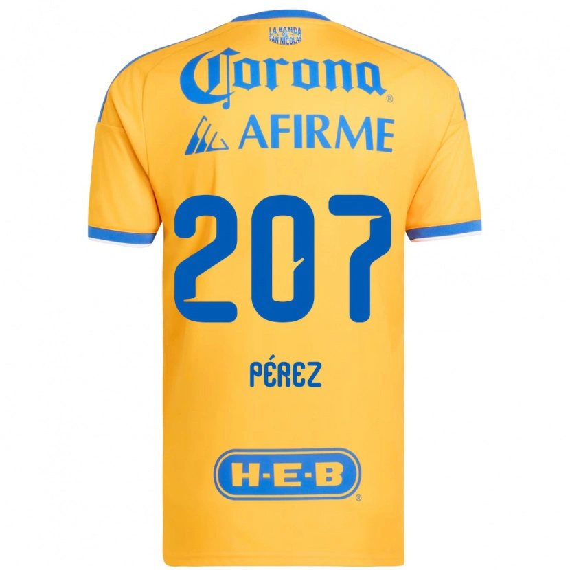Danxen Homem Camisola Samuel Pérez #207 Amarelo Azul Principal 2026/27 Camisa