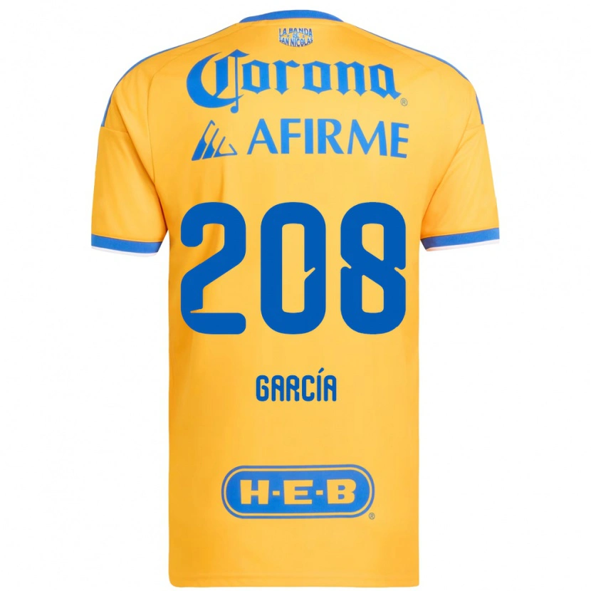 Danxen Homem Camisola Ángel García #208 Amarelo Azul Principal 2026/27 Camisa