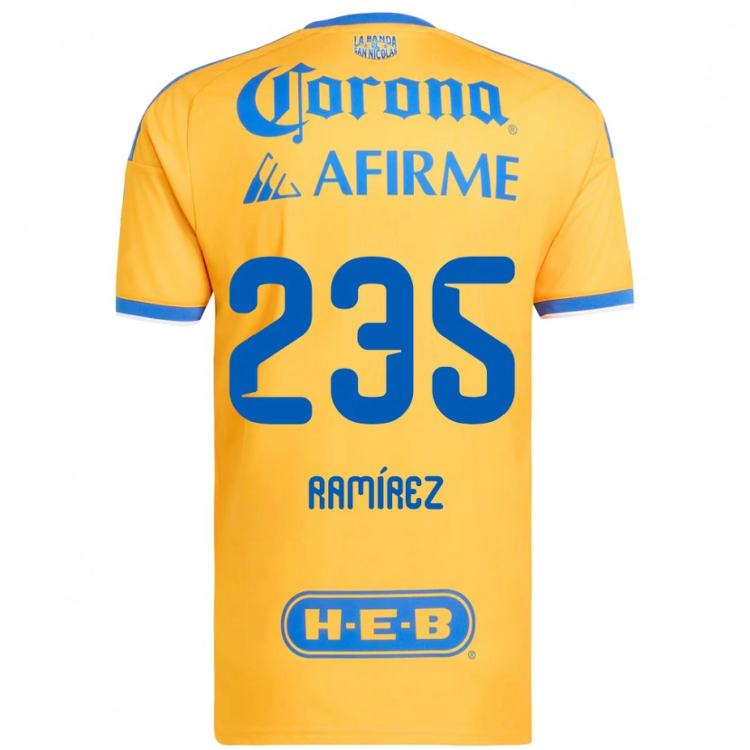 Danxen Homem Camisola Gabriel Ramírez #235 Amarelo Azul Principal 2026/27 Camisa