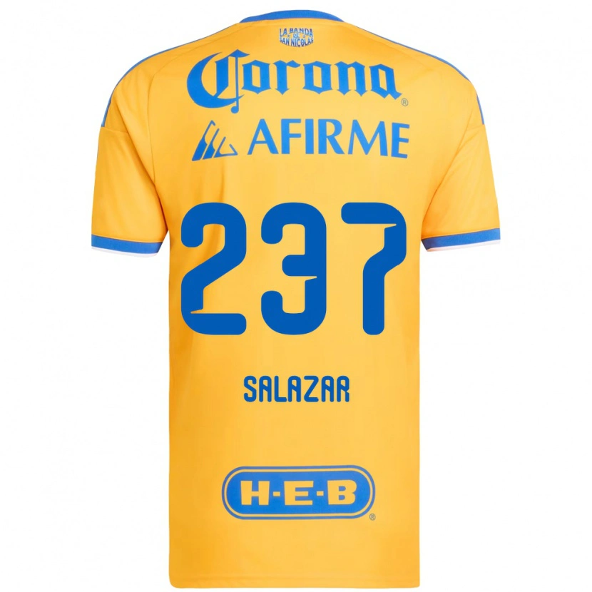 Danxen Homem Camisola Bryan Salazar #237 Amarelo Azul Principal 2026/27 Camisa