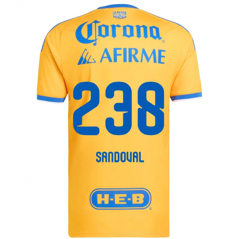 Danxen Homem Camisola Miguel Sandoval #238 Amarelo Azul Principal 2026/27 Camisa