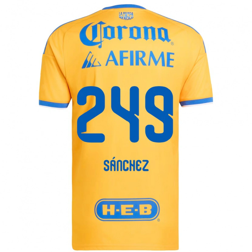 Danxen Homem Camisola Estevan Sánchez #249 Amarelo Azul Principal 2026/27 Camisa