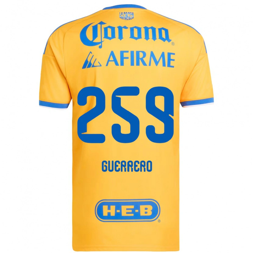 Danxen Homem Camisola Erick Guerrero #259 Amarelo Azul Principal 2026/27 Camisa