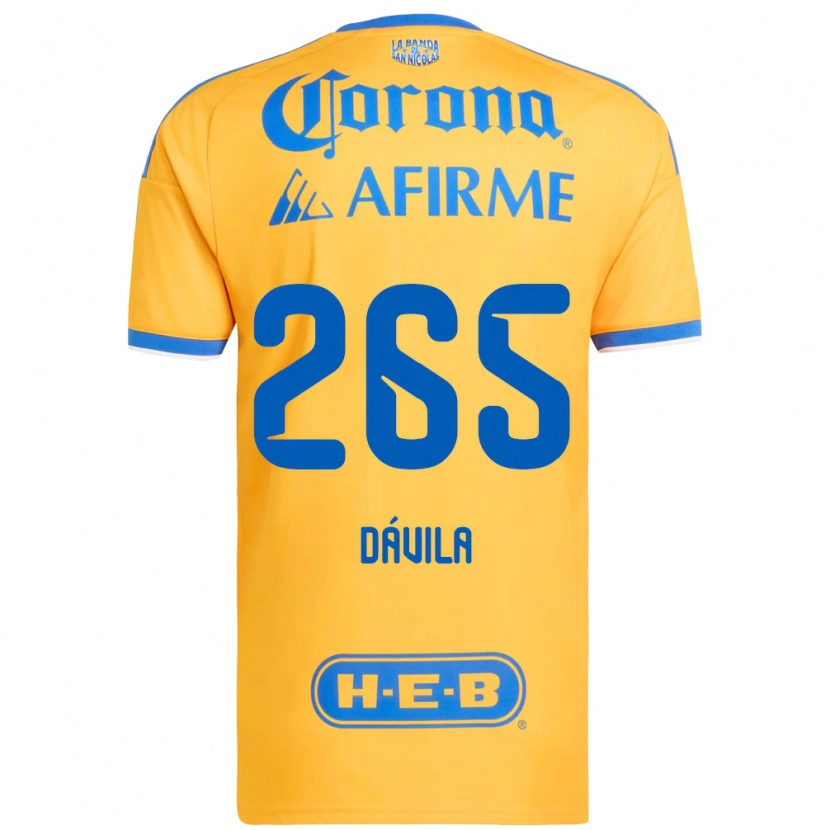 Danxen Homem Camisola Emiliano Dávila #265 Amarelo Azul Principal 2026/27 Camisa