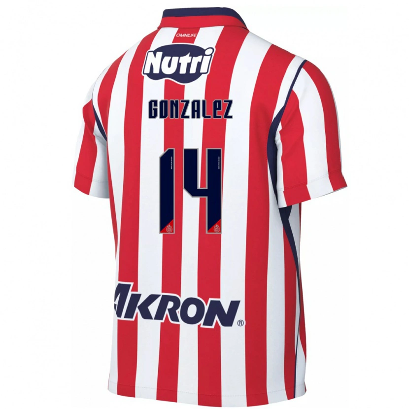Danxen Homem Camisola Ivonne González #14 Vermelho Branco Principal 2026/27 Camisa
