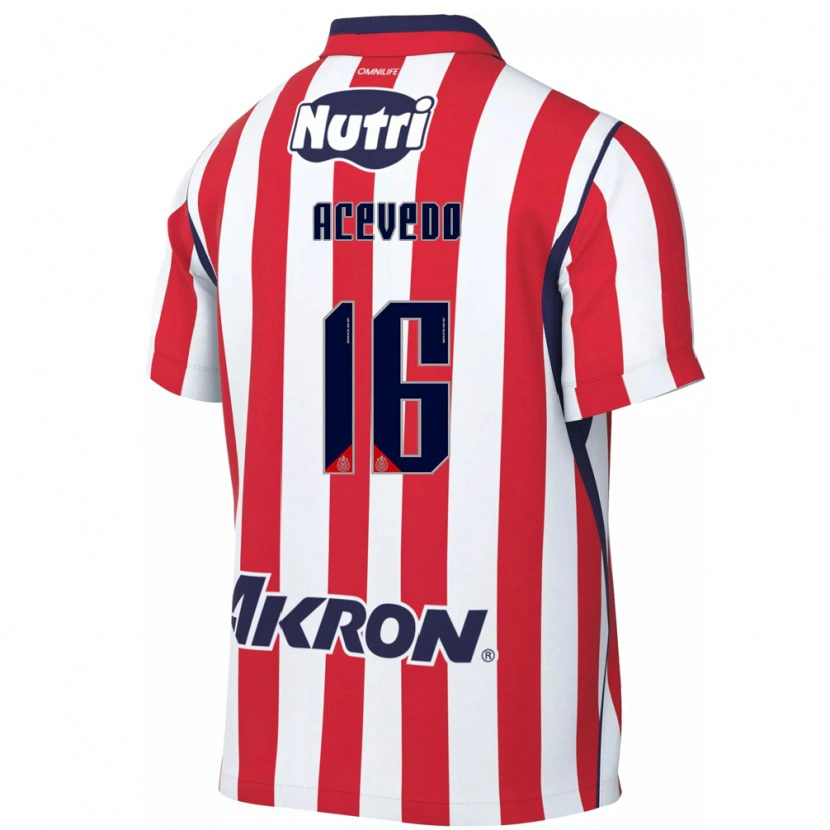 Danxen Homem Camisola Victoria Acevedo #16 Vermelho Branco Principal 2026/27 Camisa