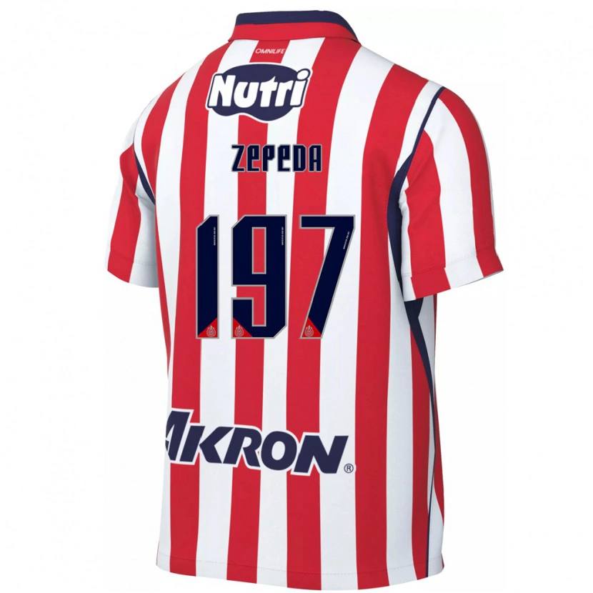 Danxen Homem Camisola Carlos Zepeda #197 Vermelho Branco Principal 2026/27 Camisa