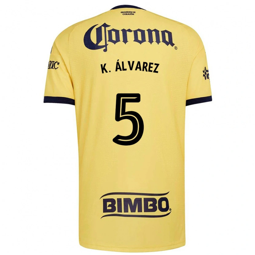 Danxen Homem Camisola Kevin Álvarez #5 Amarelo Vermelho Preto Principal 2026/27 Camisa