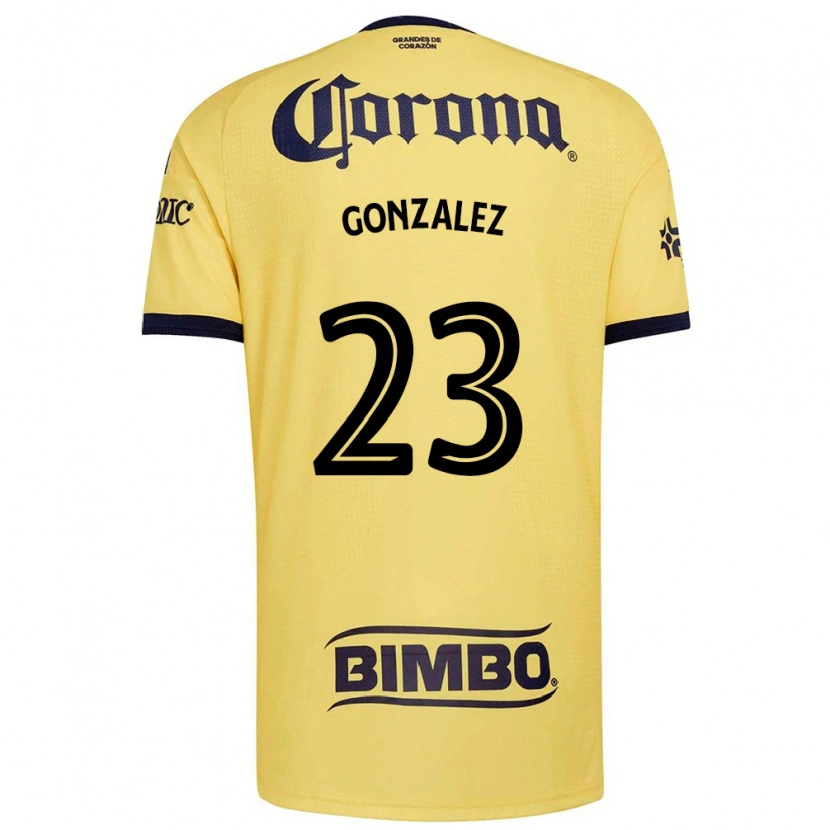 Danxen Homem Camisola Itzel Gonzalez #23 Amarelo Vermelho Preto Principal 2026/27 Camisa