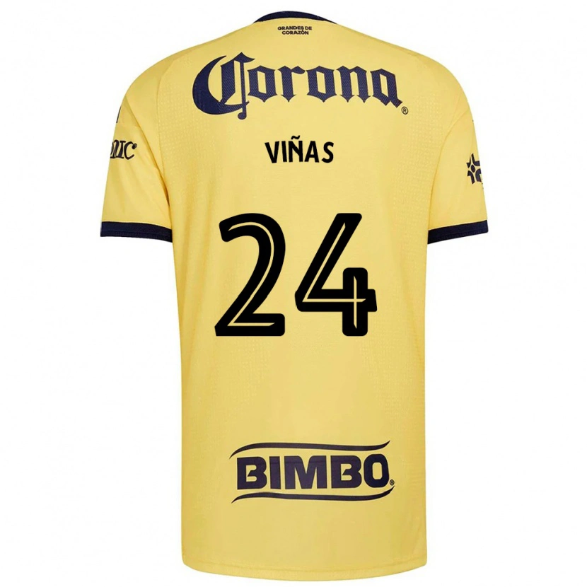Danxen Homem Camisola Federico Viñas #24 Amarelo Vermelho Preto Principal 2026/27 Camisa