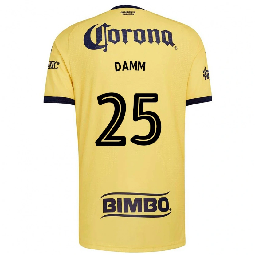 Danxen Homem Camisola Jurgen Damm #25 Amarelo Vermelho Preto Principal 2026/27 Camisa