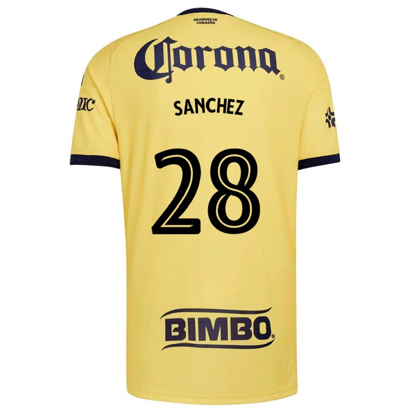 Danxen Homem Camisola Érick Sánchez #28 Amarelo Vermelho Preto Principal 2026/27 Camisa