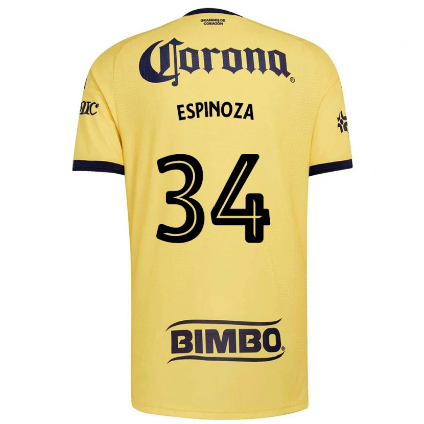 Danxen Homem Camisola Dagoberto Espinoza #34 Amarelo Vermelho Preto Principal 2026/27 Camisa