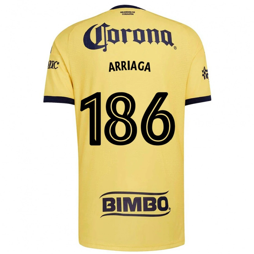 Danxen Homem Camisola Diego Arriaga #186 Amarelo Vermelho Preto Principal 2026/27 Camisa
