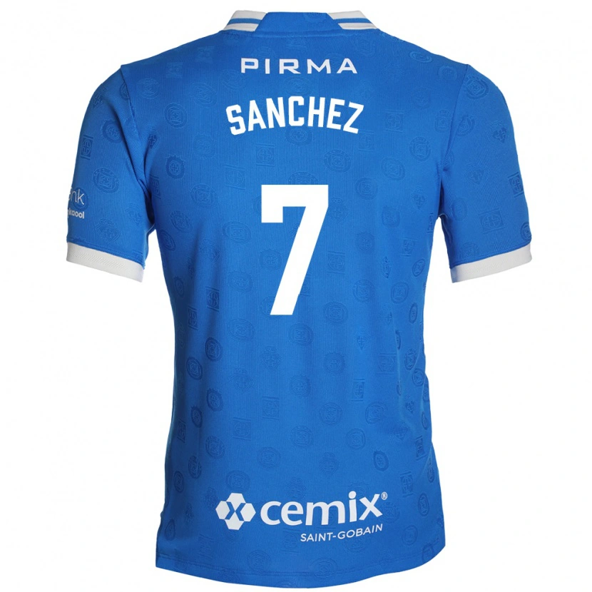 Danxen Homem Camisola Andrea Sanchez #7 Azul Branco Vermelho Principal 2026/27 Camisa