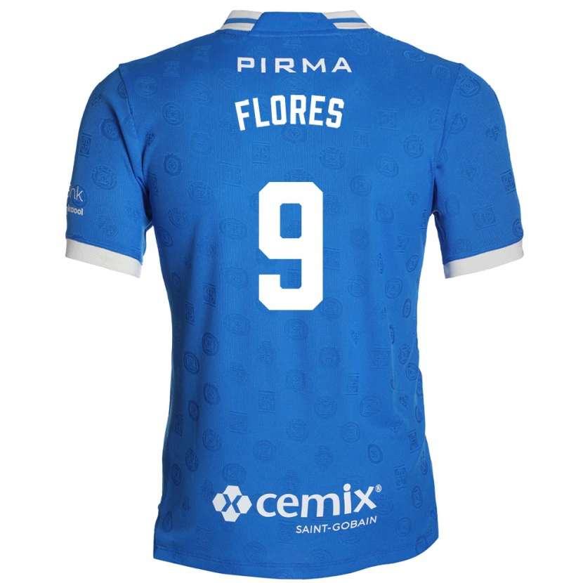 Danxen Homem Camisola Daniela Flores #9 Azul Branco Vermelho Principal 2026/27 Camisa