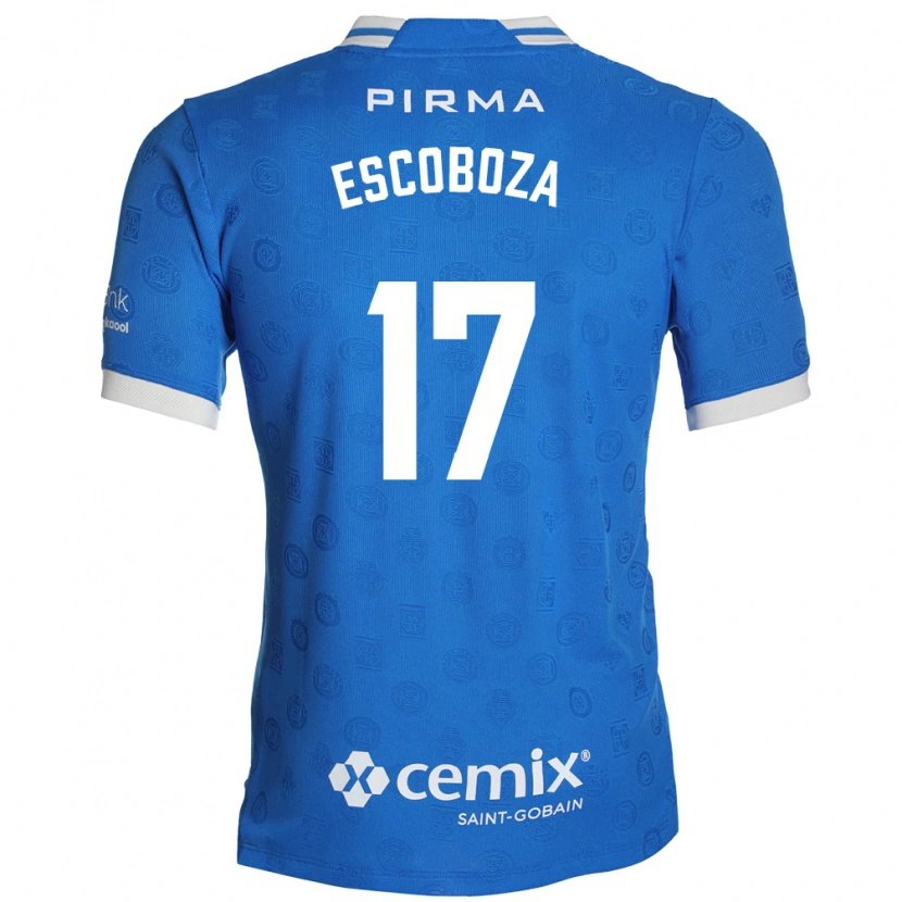 Danxen Homem Camisola Alonso Escoboza #17 Azul Branco Vermelho Principal 2026/27 Camisa