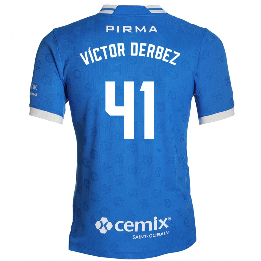 Danxen Homem Camisola Louis Víctor Derbez #41 Azul Branco Vermelho Principal 2026/27 Camisa