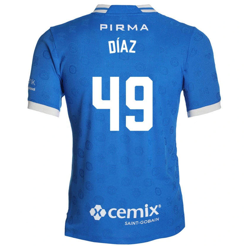 Danxen Homem Camisola Josué Díaz #49 Azul Branco Vermelho Principal 2026/27 Camisa
