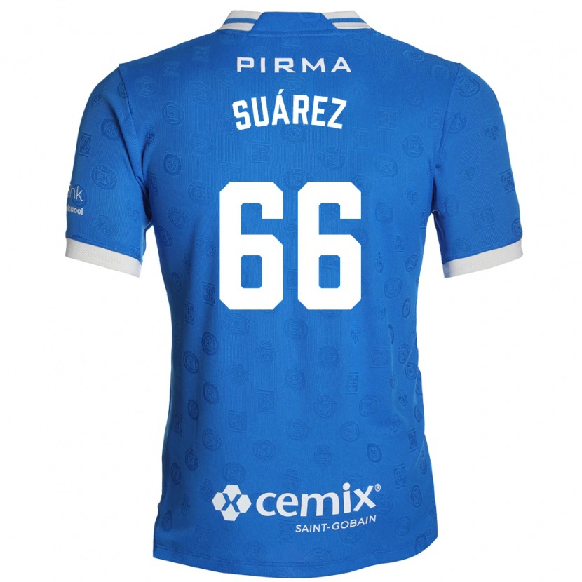 Danxen Homem Camisola Javier Suárez #66 Azul Branco Vermelho Principal 2026/27 Camisa