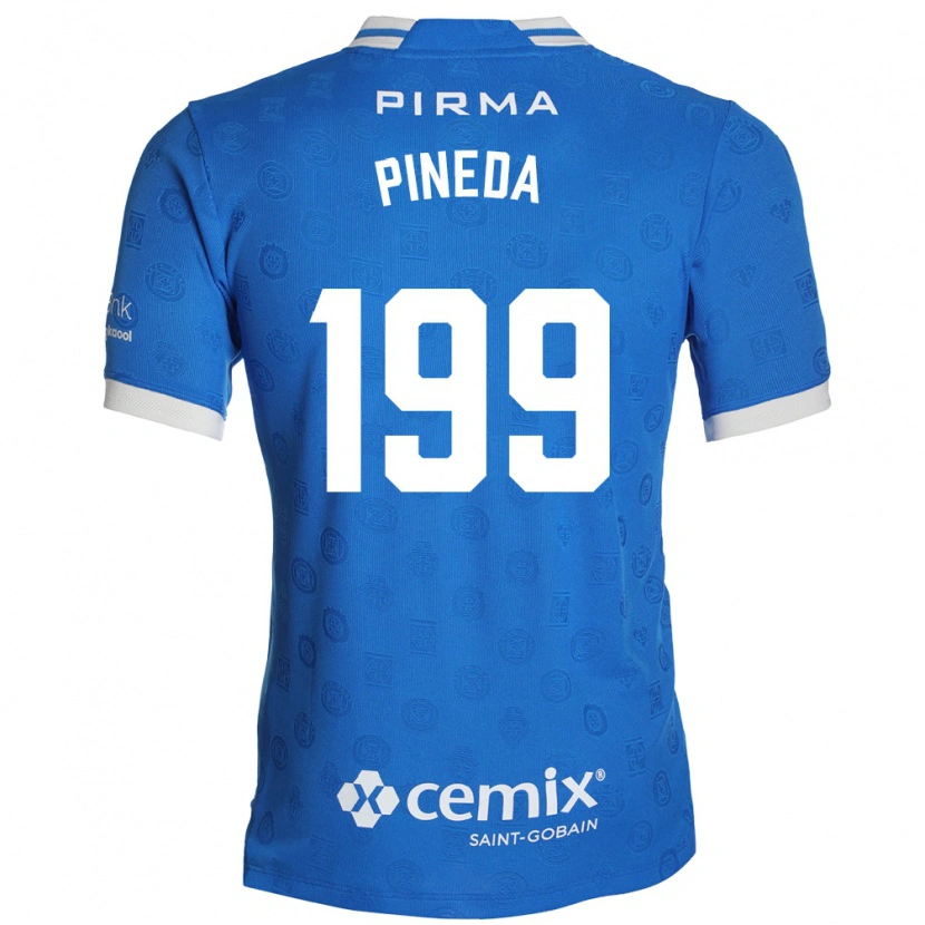 Danxen Homem Camisola Zadiel Pineda #199 Azul Branco Vermelho Principal 2026/27 Camisa