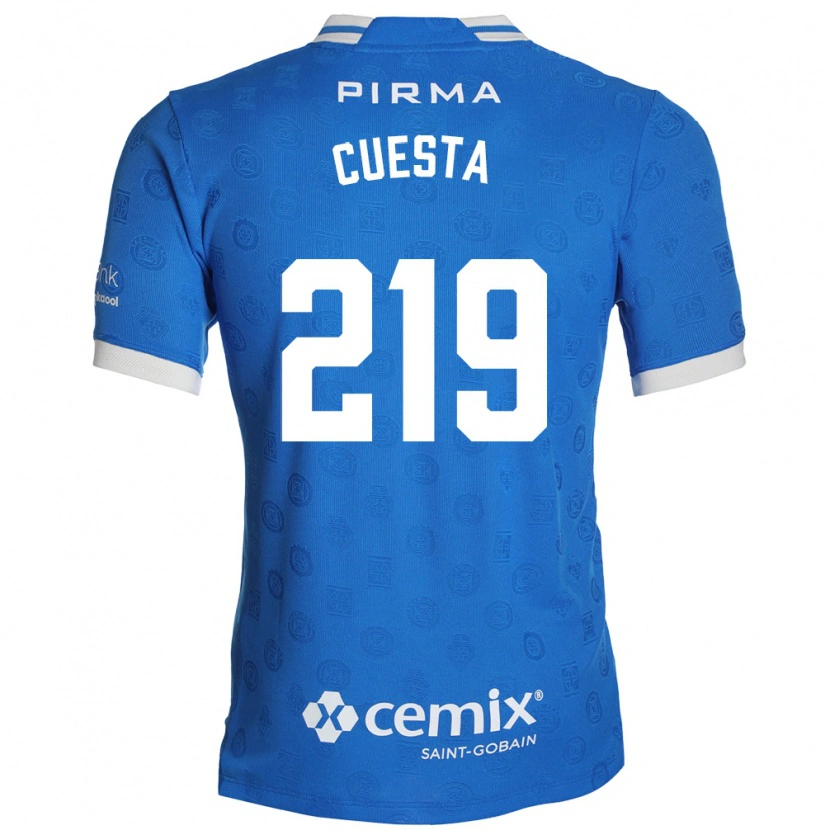 Danxen Homem Camisola Íñigo Cuesta #219 Azul Branco Vermelho Principal 2026/27 Camisa