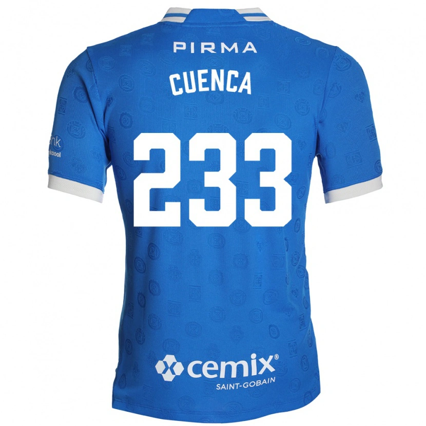 Danxen Homem Camisola Yazziel Cuenca #233 Azul Branco Vermelho Principal 2026/27 Camisa