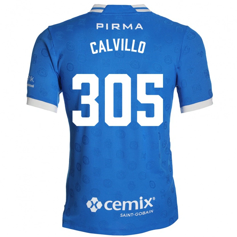 Danxen Homem Camisola Carlos Calvillo #305 Azul Branco Vermelho Principal 2026/27 Camisa