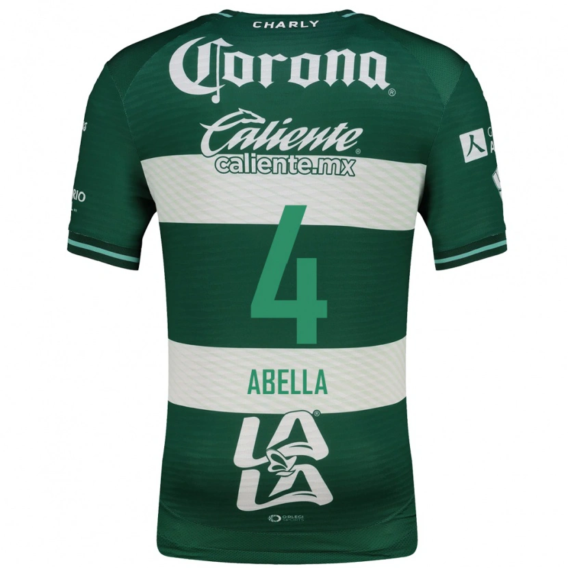 Danxen Homem Camisola José Abella #4 Verde Branco Principal 2026/27 Camisa