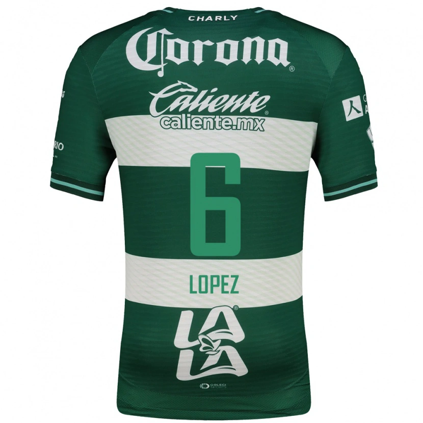 Danxen Homem Camisola Brenda Lopez #6 Verde Branco Principal 2026/27 Camisa