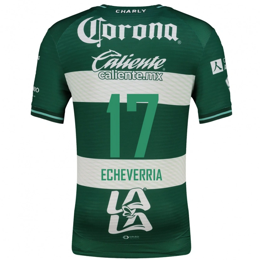 Danxen Homem Camisola Emmanuel Echeverría #17 Verde Branco Principal 2026/27 Camisa