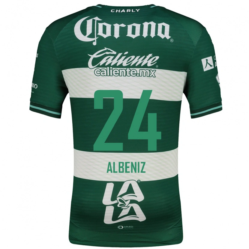 Danxen Homem Camisola Maika Albeniz #24 Verde Branco Principal 2026/27 Camisa