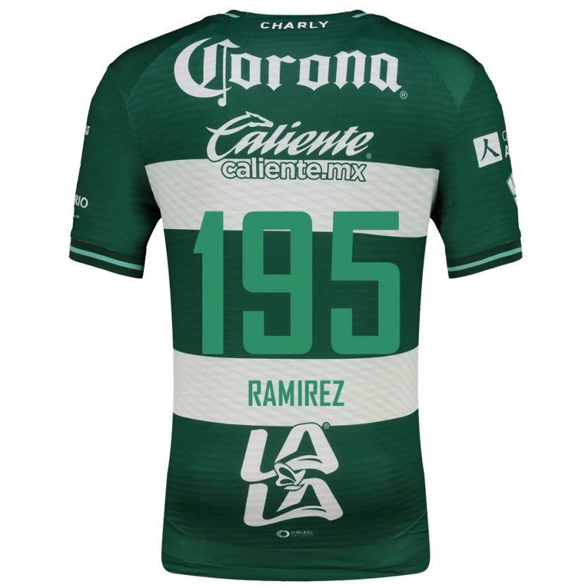 Danxen Homem Camisola Jesús Ramírez #195 Verde Branco Principal 2026/27 Camisa