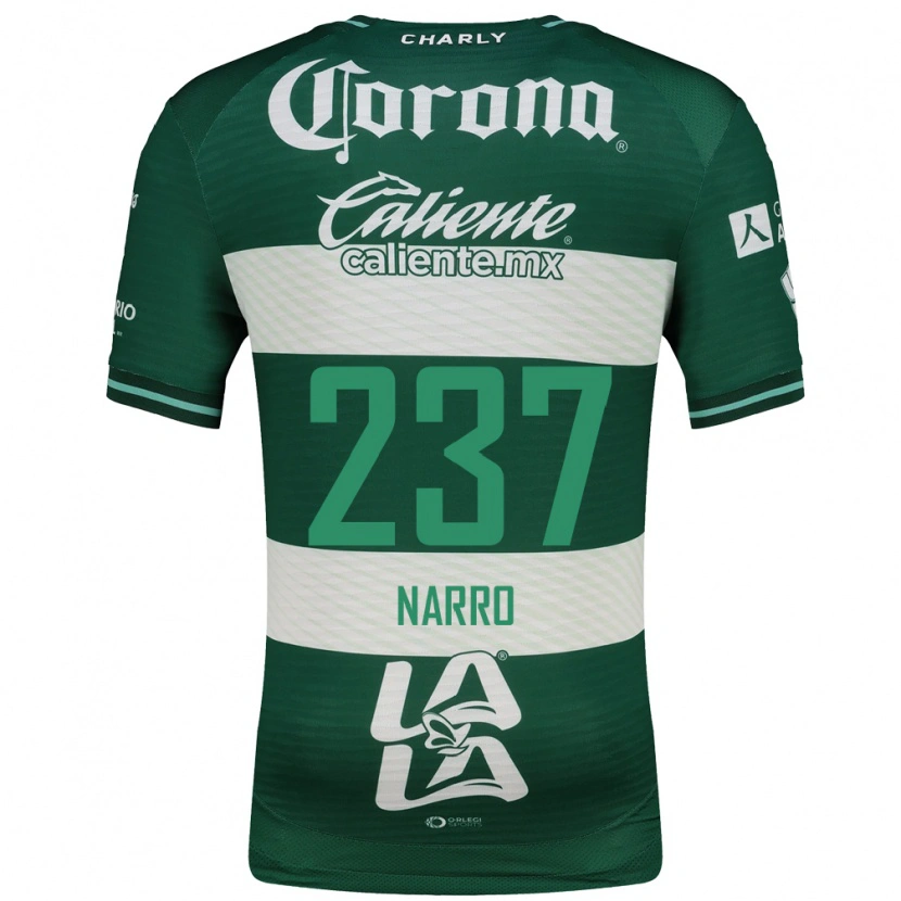 Danxen Homem Camisola Ernesto Narro #237 Verde Branco Principal 2026/27 Camisa