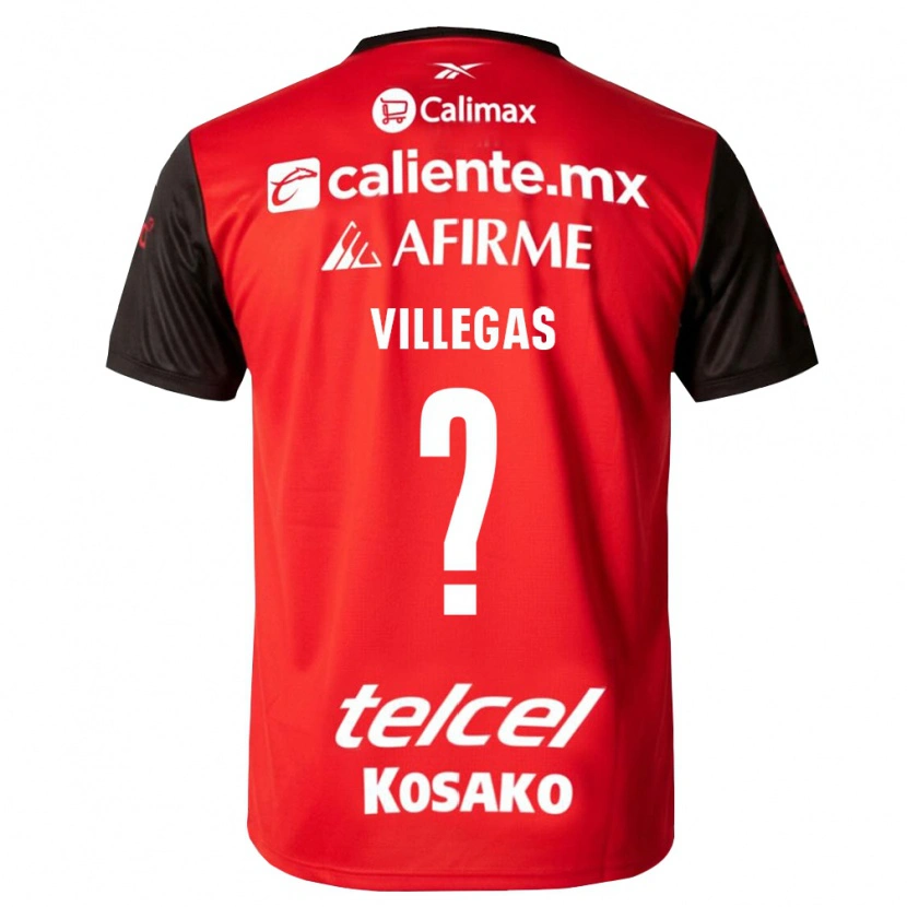 Danxen Homem Camisola Óscar Villegas #0 Preto Vermelho Principal 2026/27 Camisa