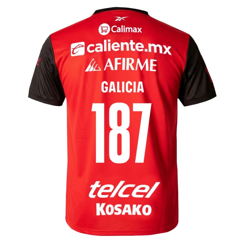 Danxen Homem Camisola Carlos Galicia #187 Preto Vermelho Principal 2026/27 Camisa