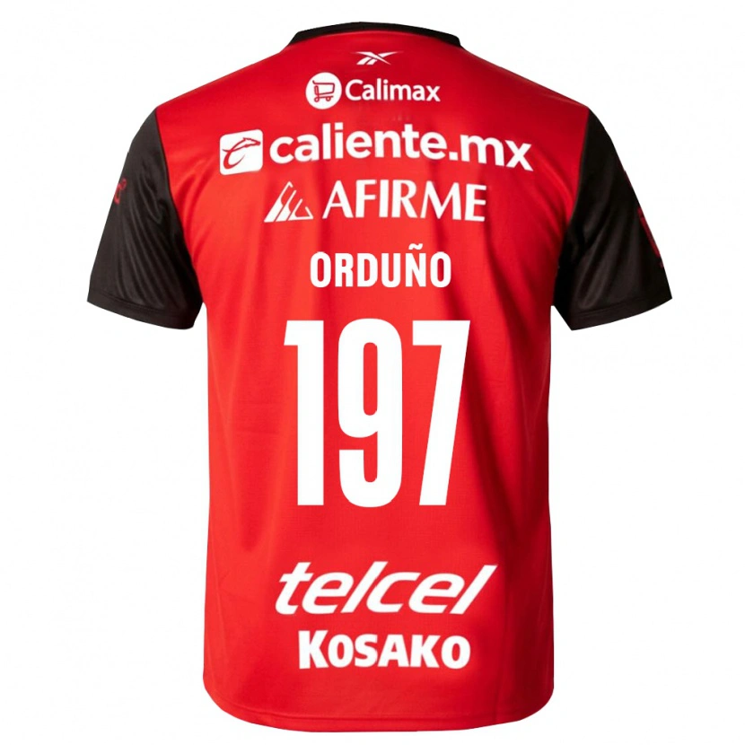 Danxen Homem Camisola David Orduño #197 Preto Vermelho Principal 2026/27 Camisa