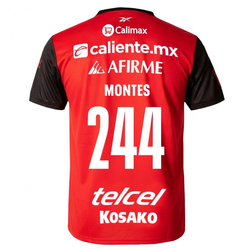 Danxen Homem Camisola Raúl Montes #244 Preto Vermelho Principal 2026/27 Camisa