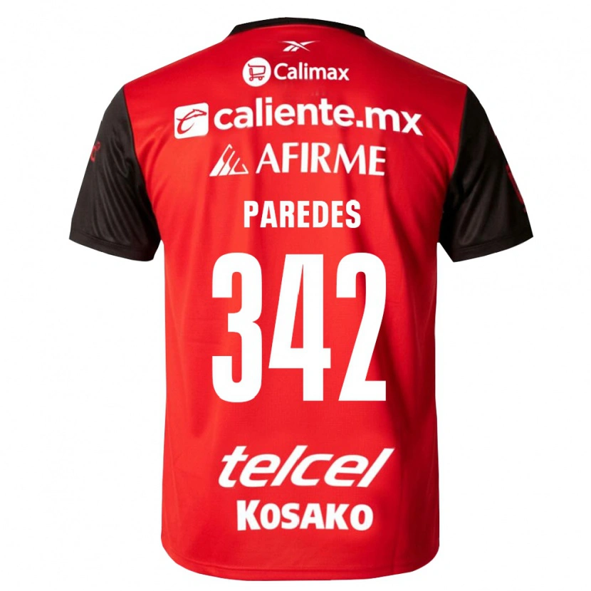 Danxen Homem Camisola Santiago Paredes #342 Preto Vermelho Principal 2026/27 Camisa
