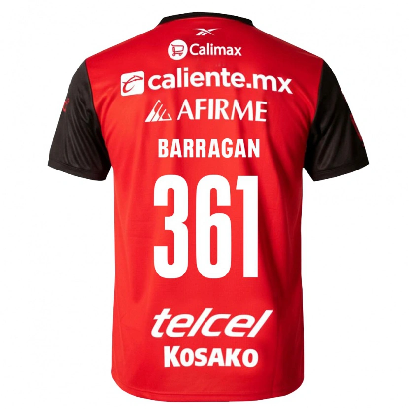 Danxen Homem Camisola Jesús Barragán #361 Preto Vermelho Principal 2026/27 Camisa