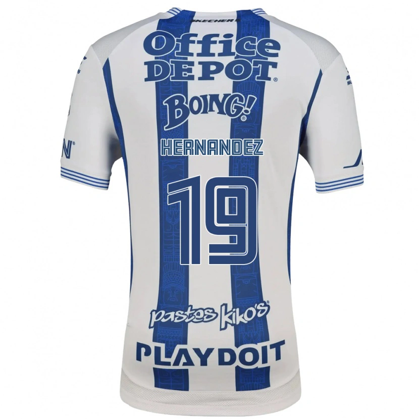 Danxen Homem Camisola Illian Hernández #19 Branco Azul Marinho Principal 2026/27 Camisa